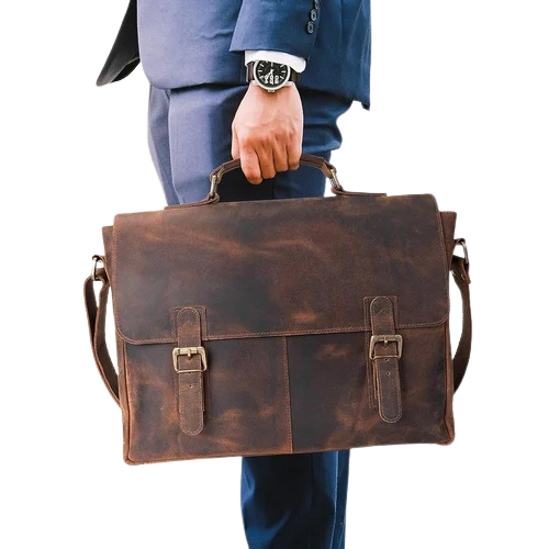 Leather hand bag